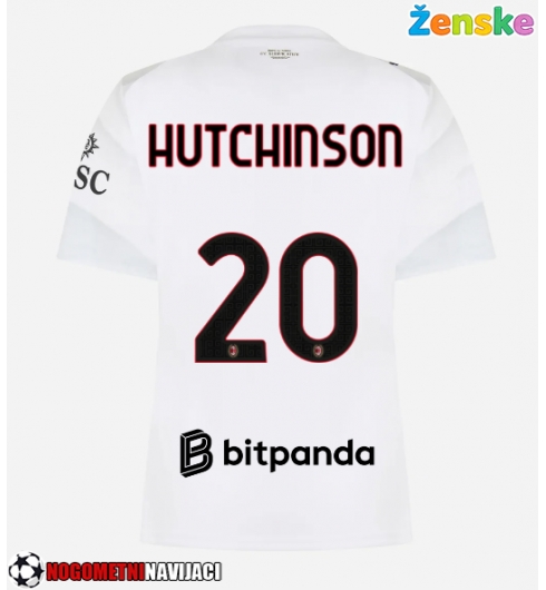 Ženske Nogometnih dresov AC Milan Omari Hutchinson #20 Gostujoči 2026-27 Kratki rokavi Ženske Nogometnih dresov AC Milan Omari Hutchinson #20 Gostujoči 2026-27 Kratki rokavi